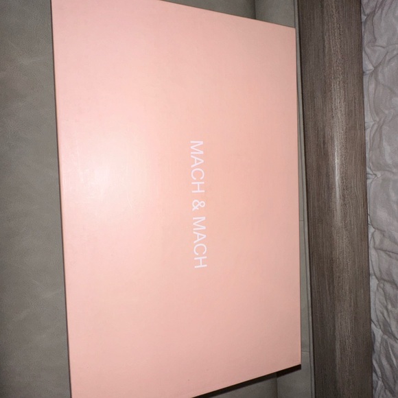 MACH & MACH Fuschia Strass Bow Double Ankle-Strap Pumps - Picture 13 of 13